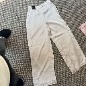 Express Cream Wide Leg Pants